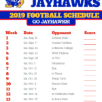 2019 Kansas Jayhawks Football Schedule Kansas Jayhawks Football