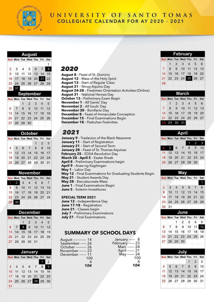 University Of Saint Augustine Academic Calendar Universitycalendars net