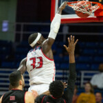 AJAYI S DOUBLE DOUBLE LEADS JAG MEN S BASKETBALL PAST ASU University