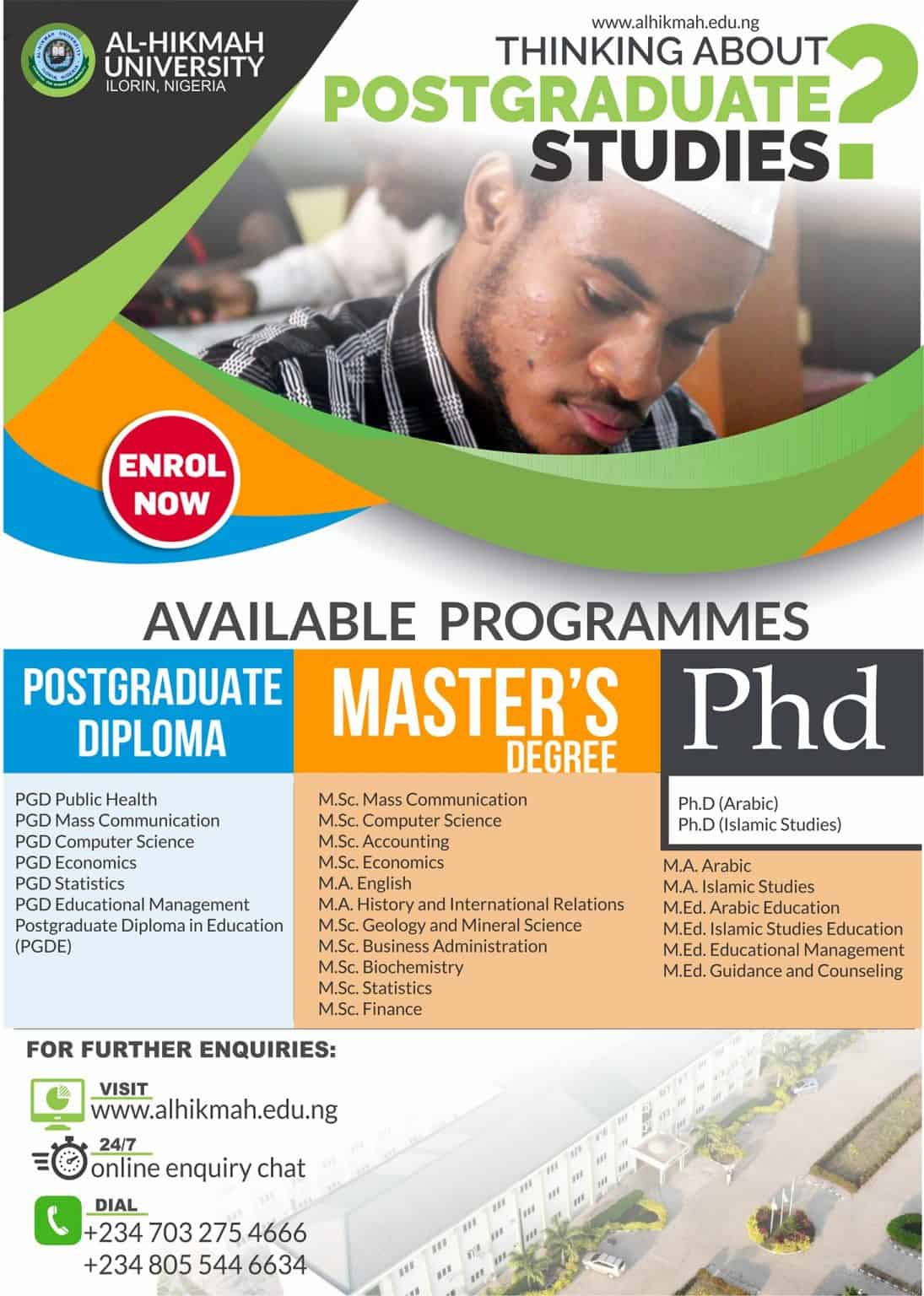 Al Hikmah University Postgraduate Form 2022 2023