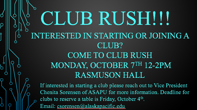 Club Rush Alaska Pacific University