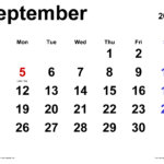 Editable September 2022 Calendar