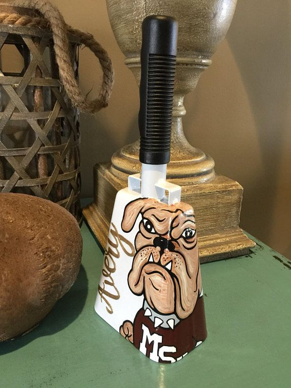 Handpainted MSU Cowbell Mississippi State Cowbell Cow Bell Cow Bell