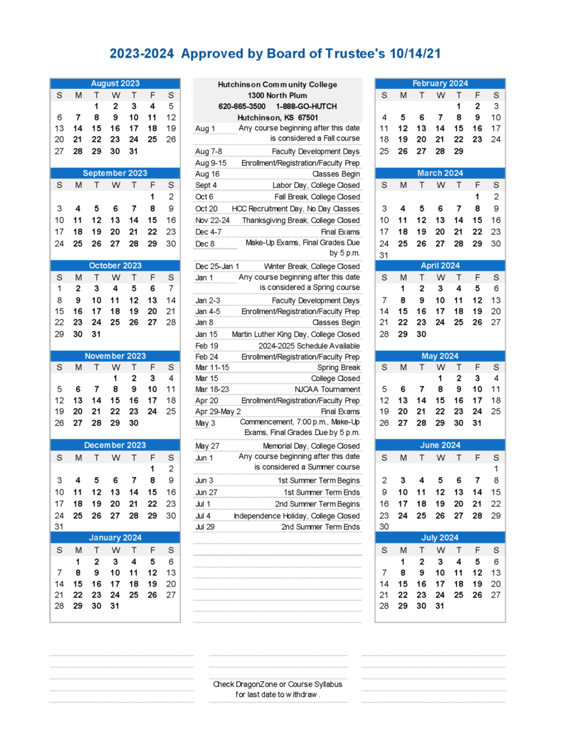 Fairmont State University Academic Calendar Fall 2023 