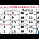 Ramadan 2022 Calendar
