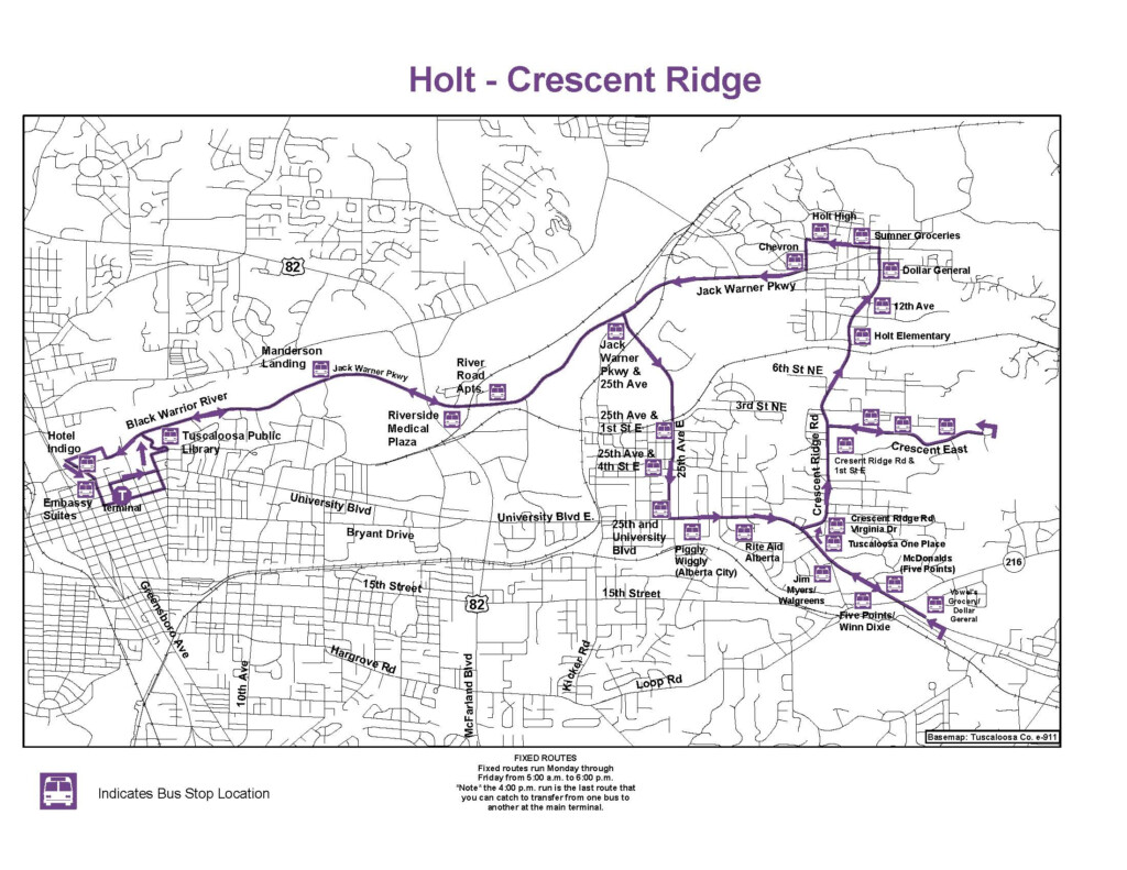 Tuscaloosa Transit Authority Holt Route