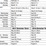 University Of Pennsylvania Three Year Academic Calendar 2016 2017