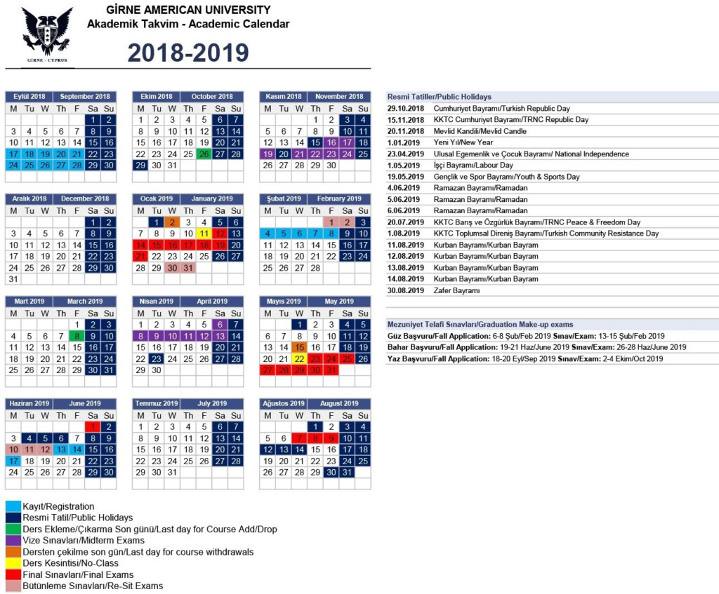 20 American University Academic Calendar Free Download Printable 