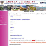 Andhra University OD Tatkal 2022 2023 EduVark