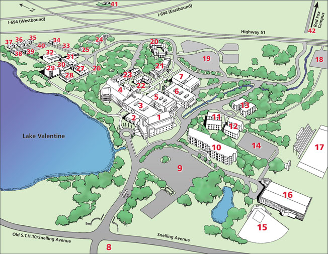 Bethel University Campus Map Map Vector