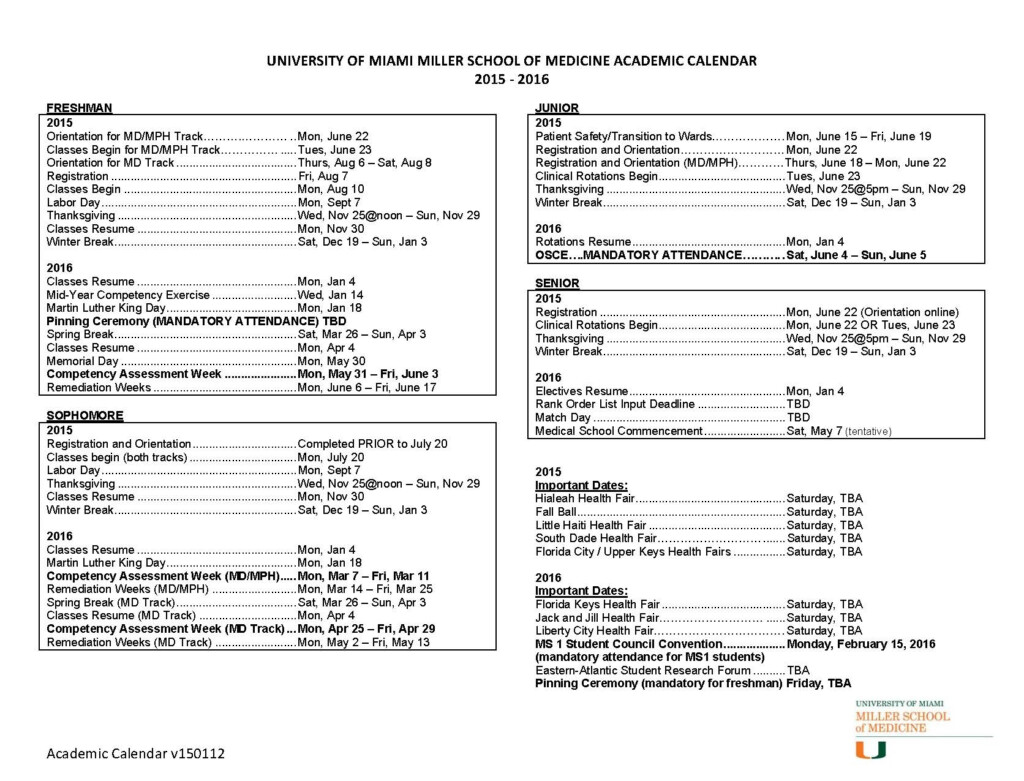 Academic Calendar Fall 2023 University Of Miami