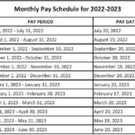 Monthly Pay Schedule
