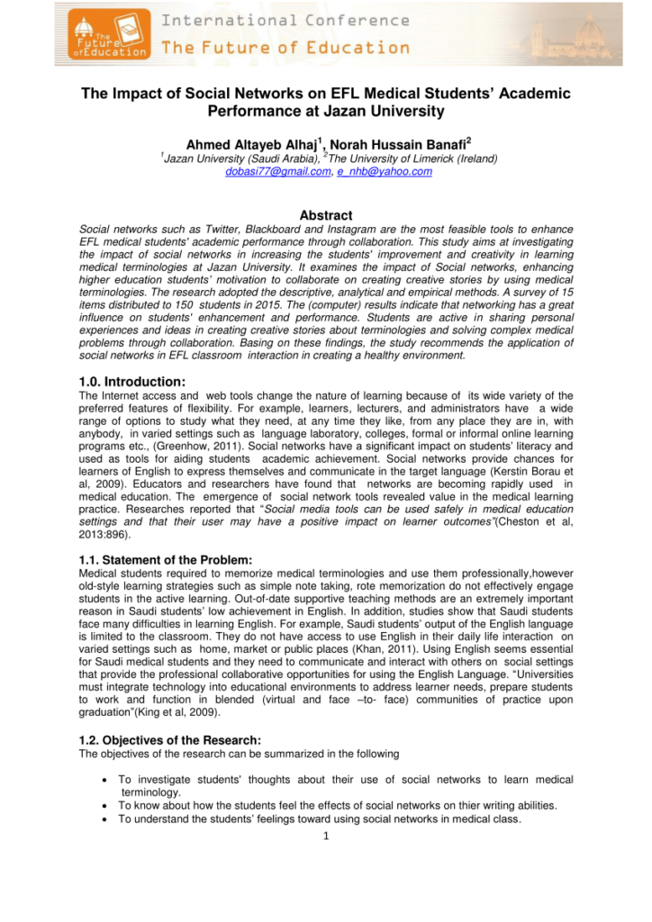  PDF The Impact Of Social Networks On EFL Medical Students Academic 