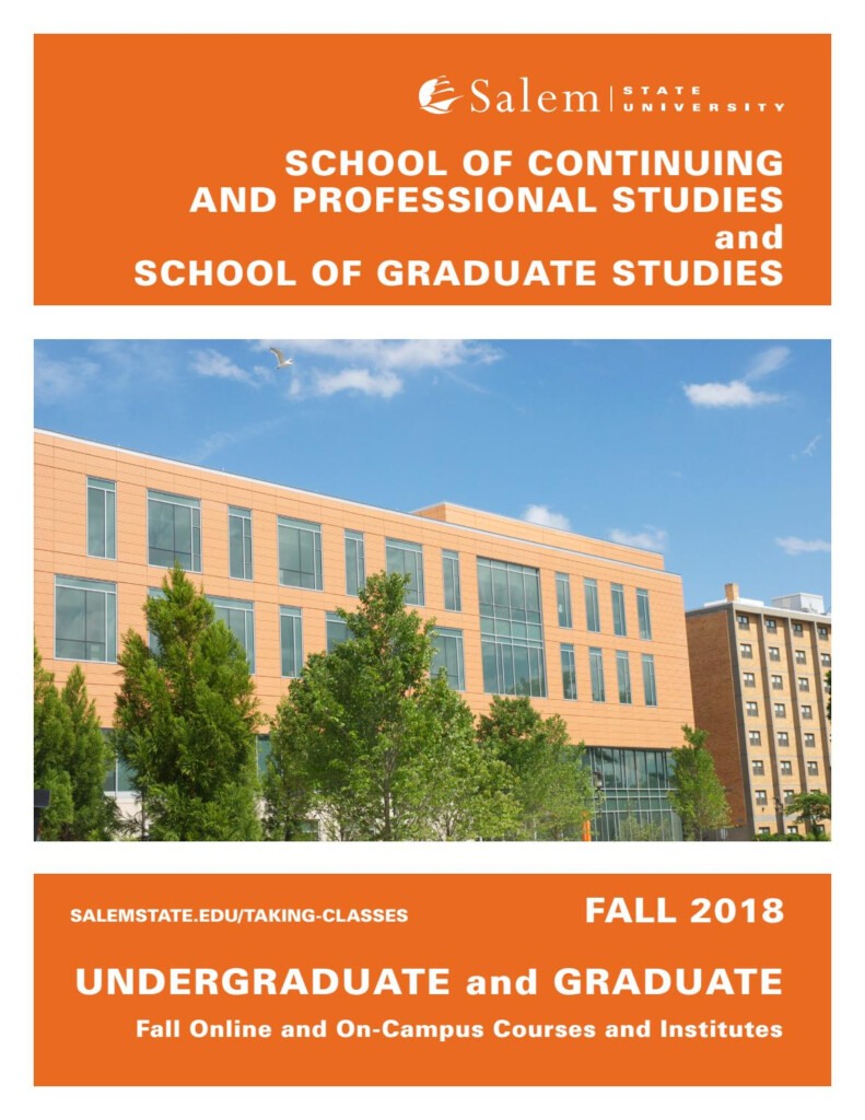 Salem State University Undergraduate And Graduate Fall 2018 Catalog By 