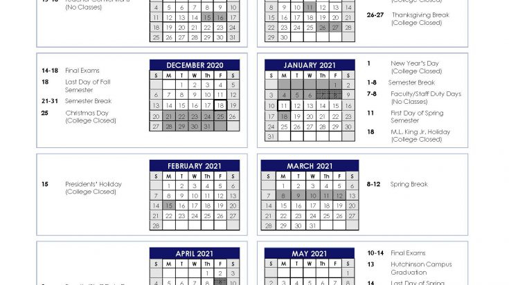 2020 2021 Academic Calendar Ridgewater College