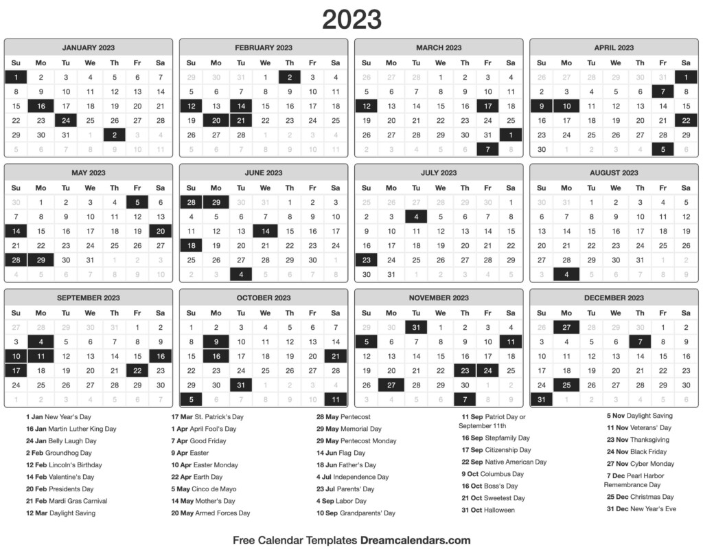 2023 Calendar