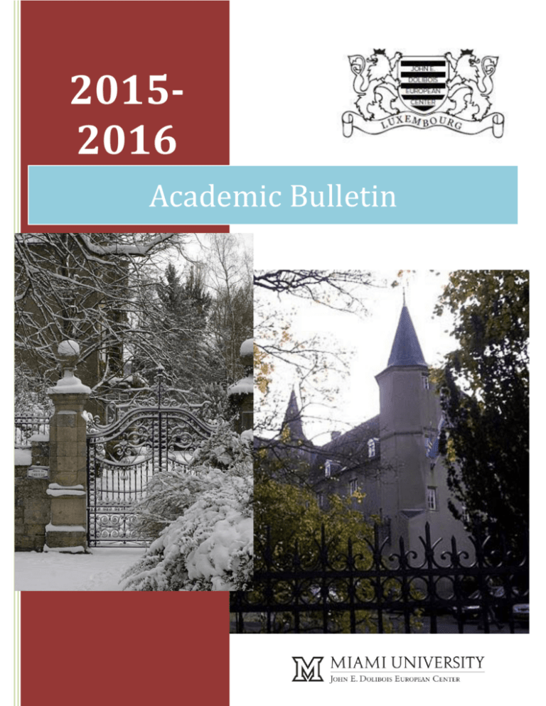 Academic Bulletin Miami University