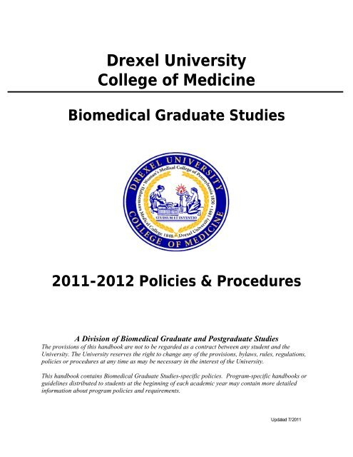 Academic Calendar Drexel University College Of Medicine