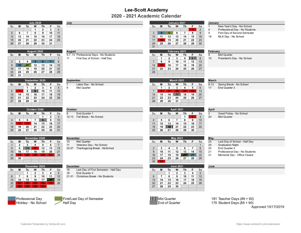Alabama Academic Calendar 2021 Colororient