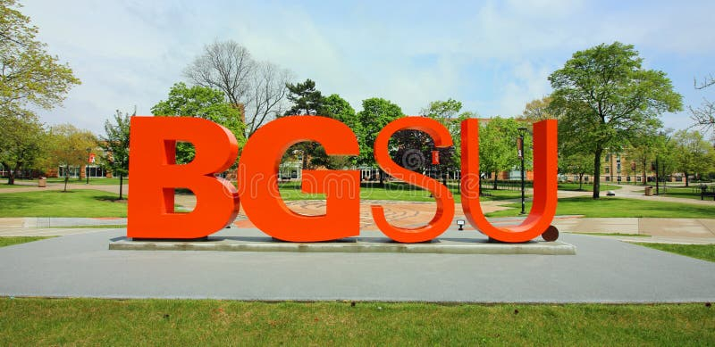 BGSU Sign And Student Union Flip Flopped Bowling Green State University 