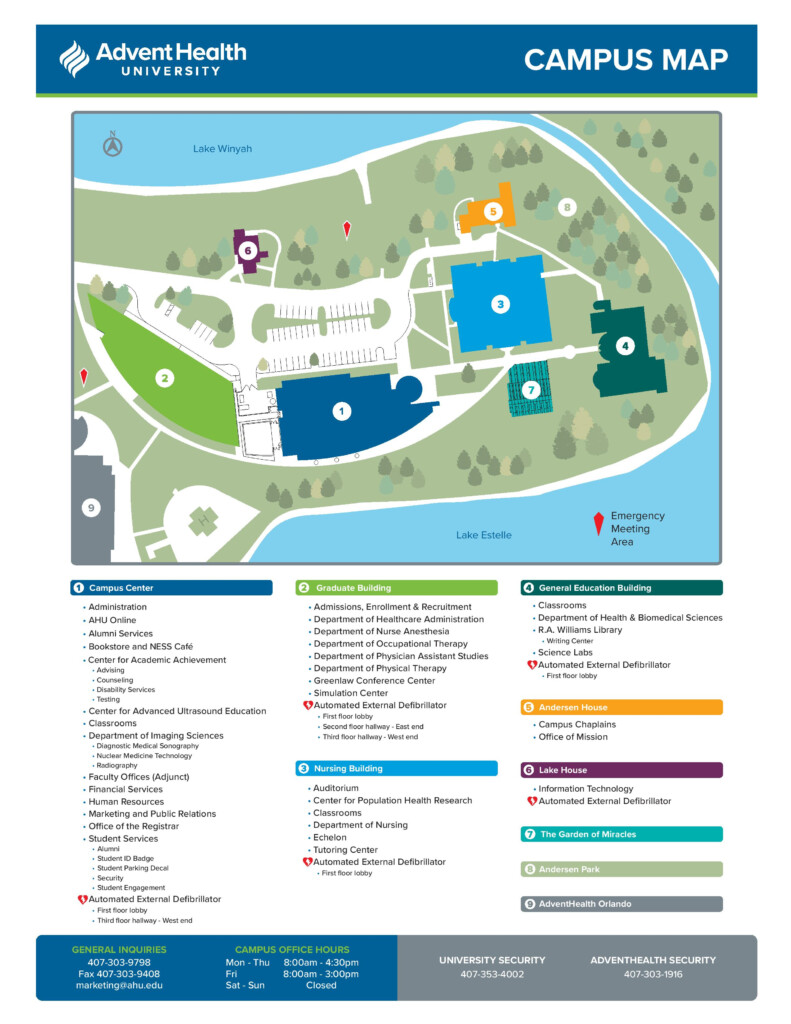 Campus Map AdventHealth University Acalog ACMS 