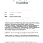 Cleveland State University Office Of Academic Planning