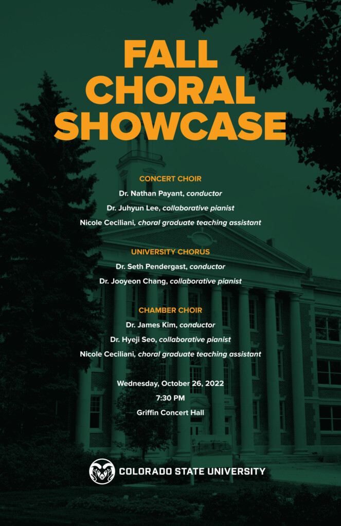 Colorado State University Fall Choral Concert 2022 By 