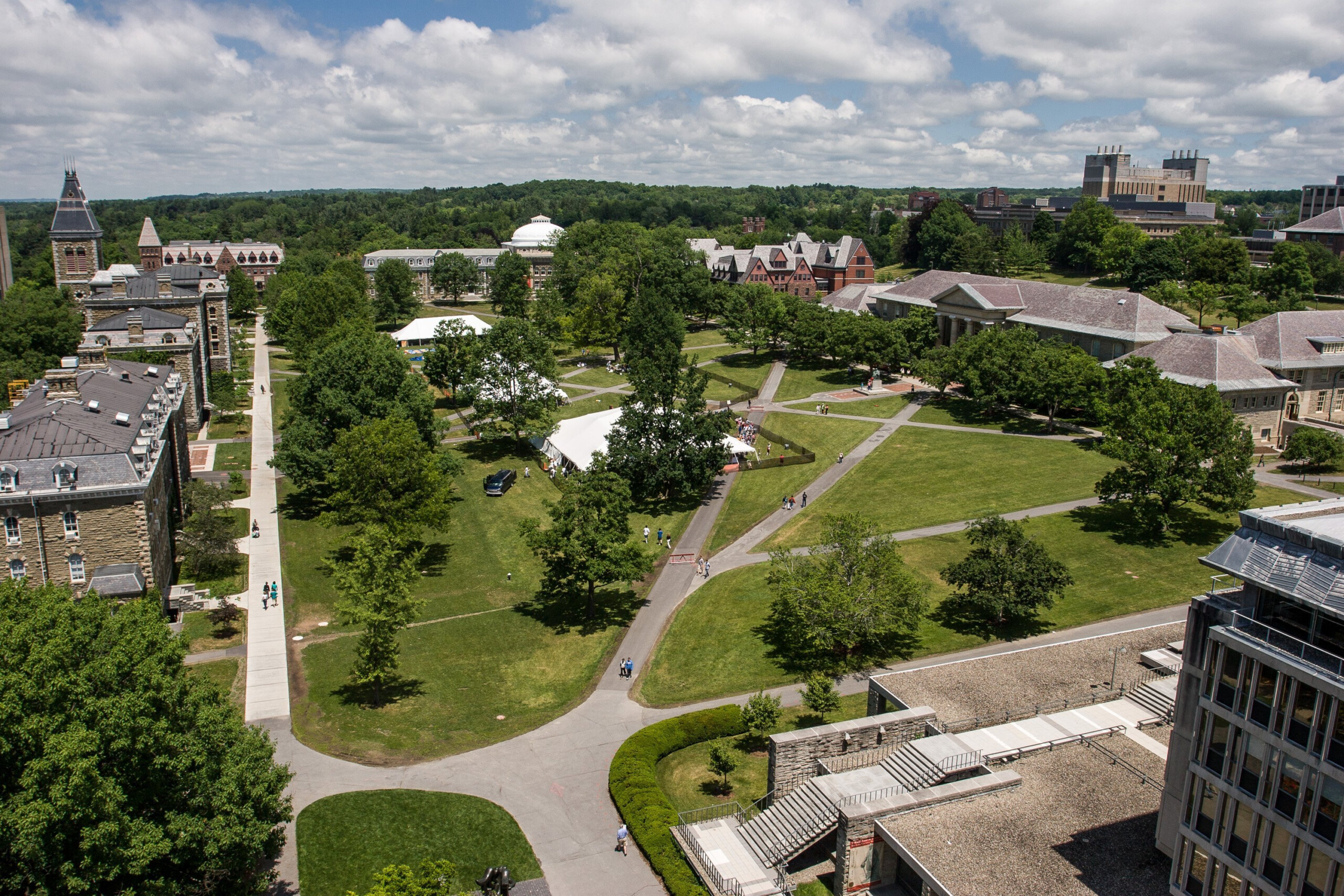 Cornell University Arts Quad From McGraw Tower NYC School Calendar