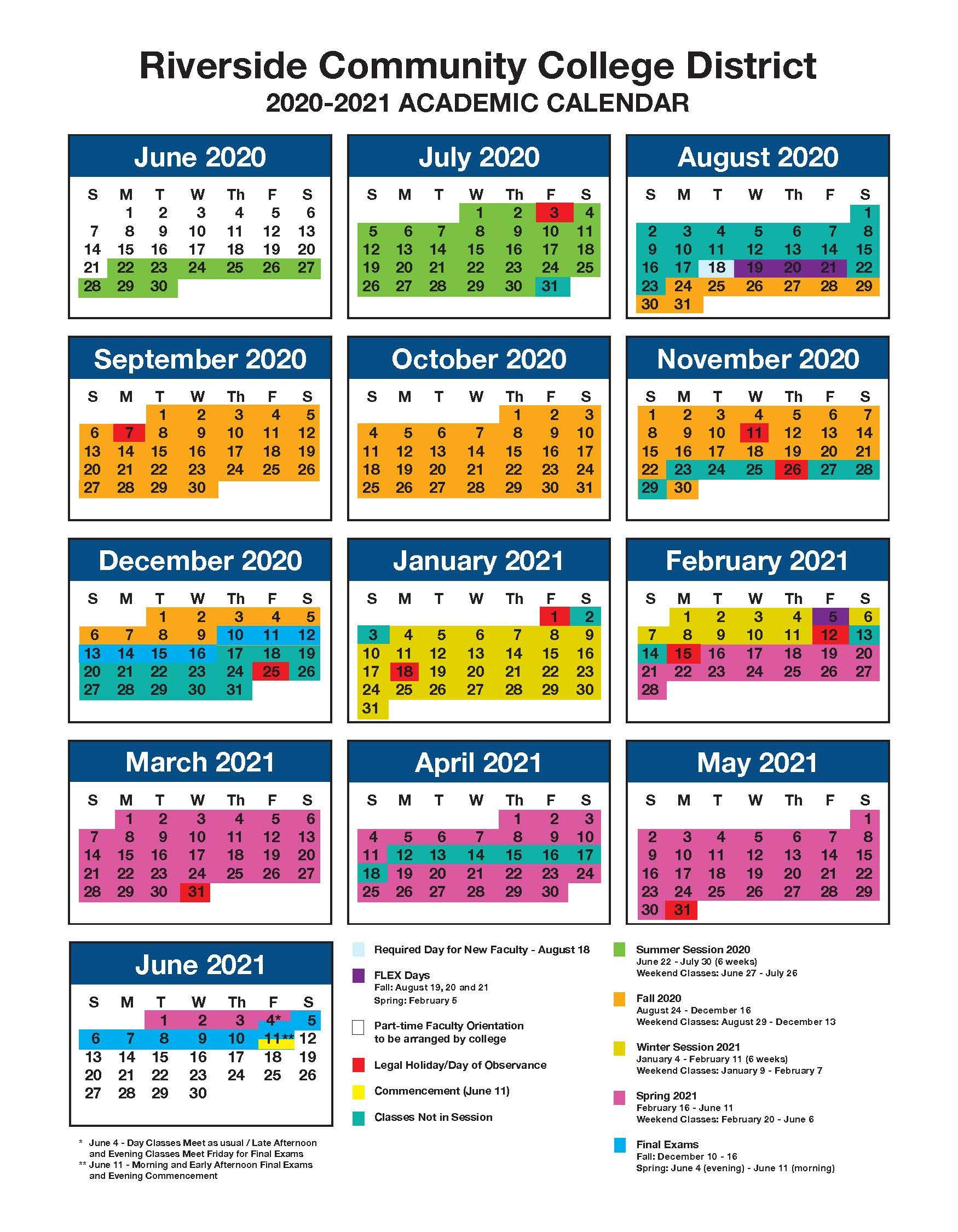 Golden West College Winter Break Schedule 2021 Academic Calendar