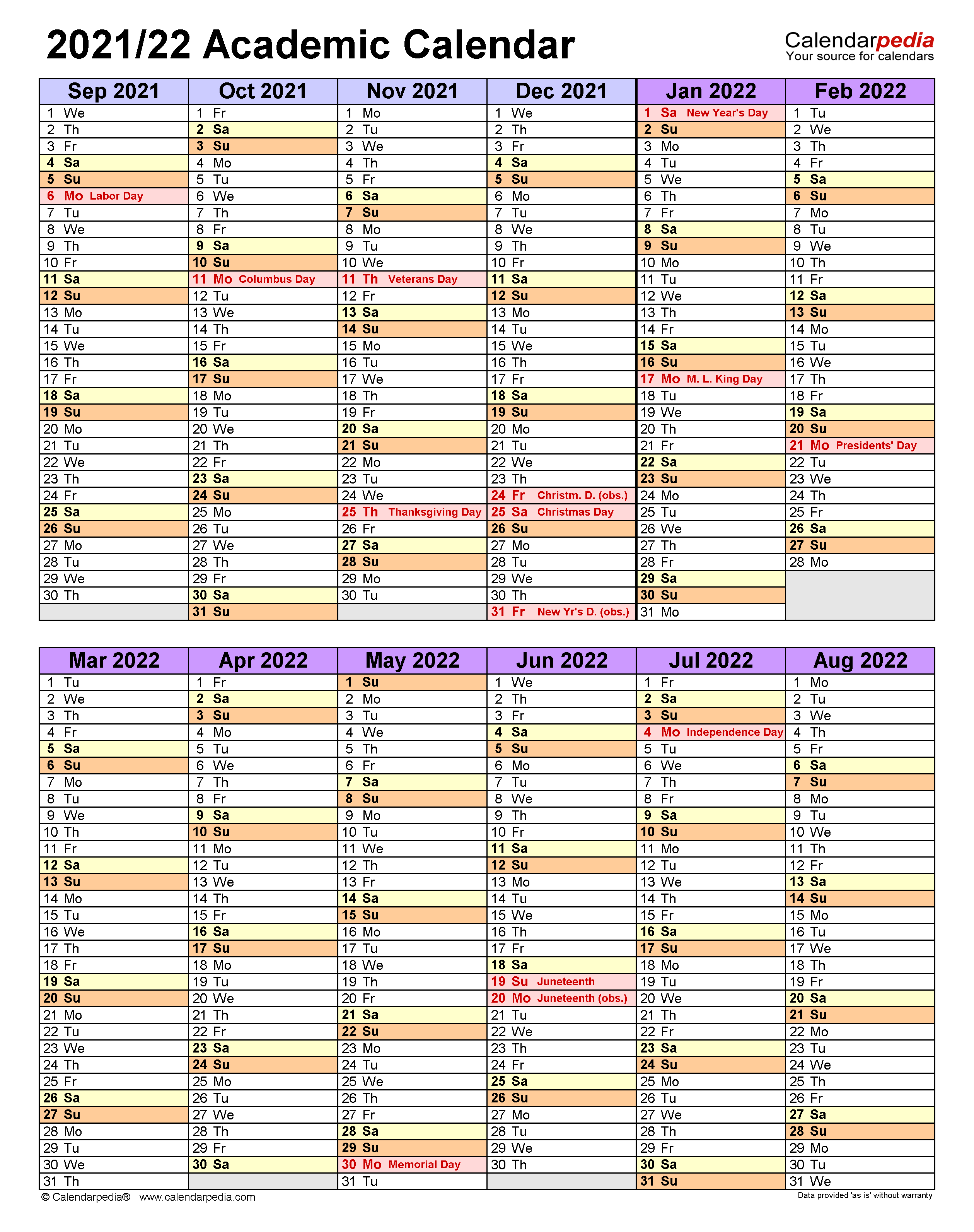 Hemetusd Calendar 2021 22 2021 Calendar