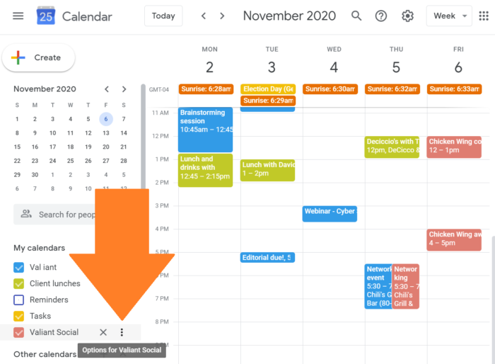 How To Share Your Google Calendar Valiant Technology Knowledge Base