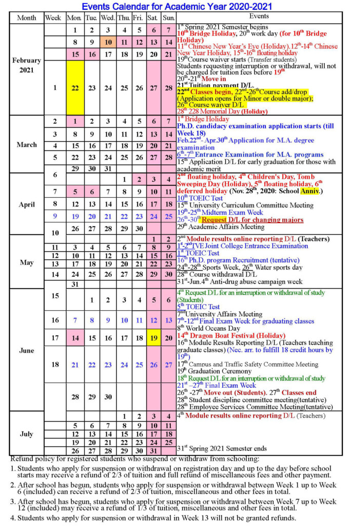 Lnmc Academic Calendar Customize And Print