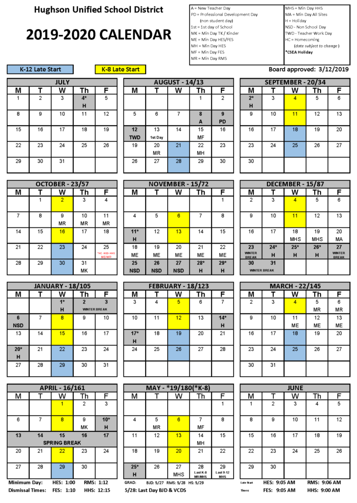 Lodi Unified School District Calendar Academic Calendar School 
