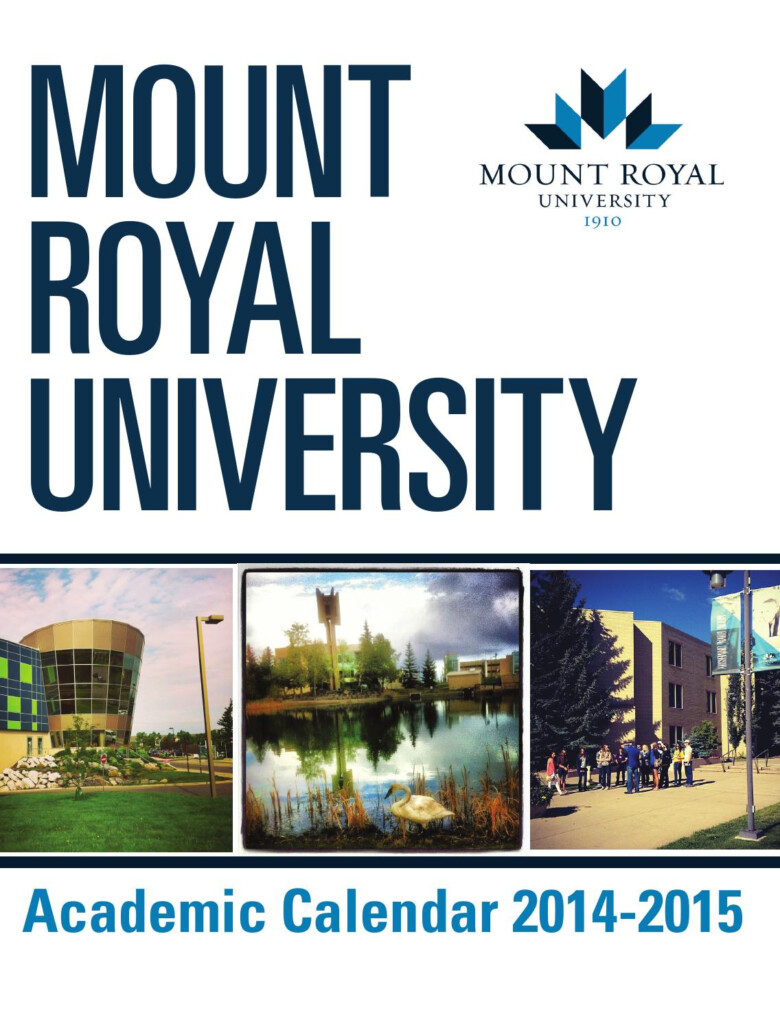 Mount Royal 2014 15 Academic Calendar By Mount Royal University Issuu