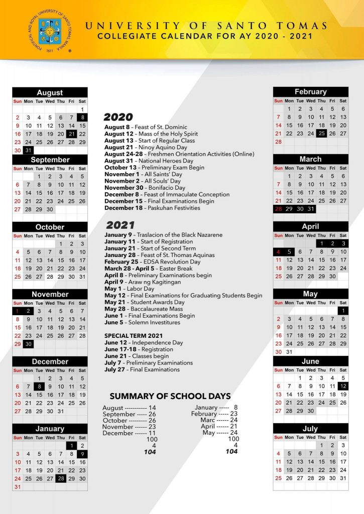 Necc Academic Calendar Printable Template Calendar