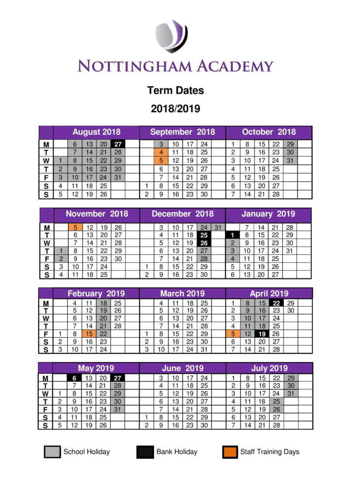 Nottingham Greenwood Term Dates