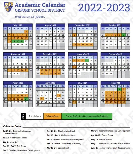 Ohio University Academic Calendar 2023 Calendar 2023