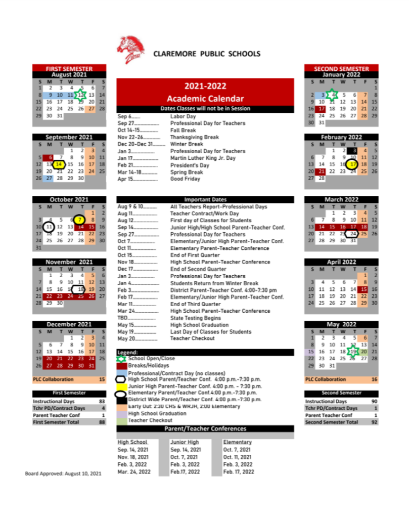 Oklahoma State Academic Calendar Fall 2022 March Calendar 2022