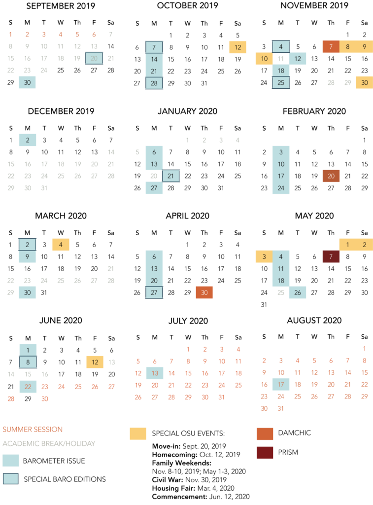 Oregon State University Academic Calender