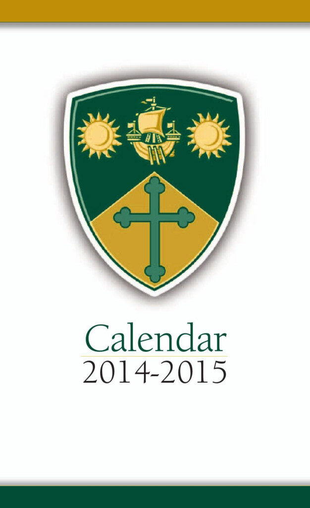 St Thomas University Academic Calendar 2014 2015 By St Thomas 