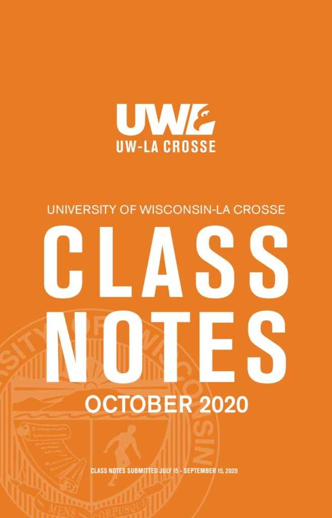 University Of Wisconsin La Crosse Alumni Class Notes October 2020 