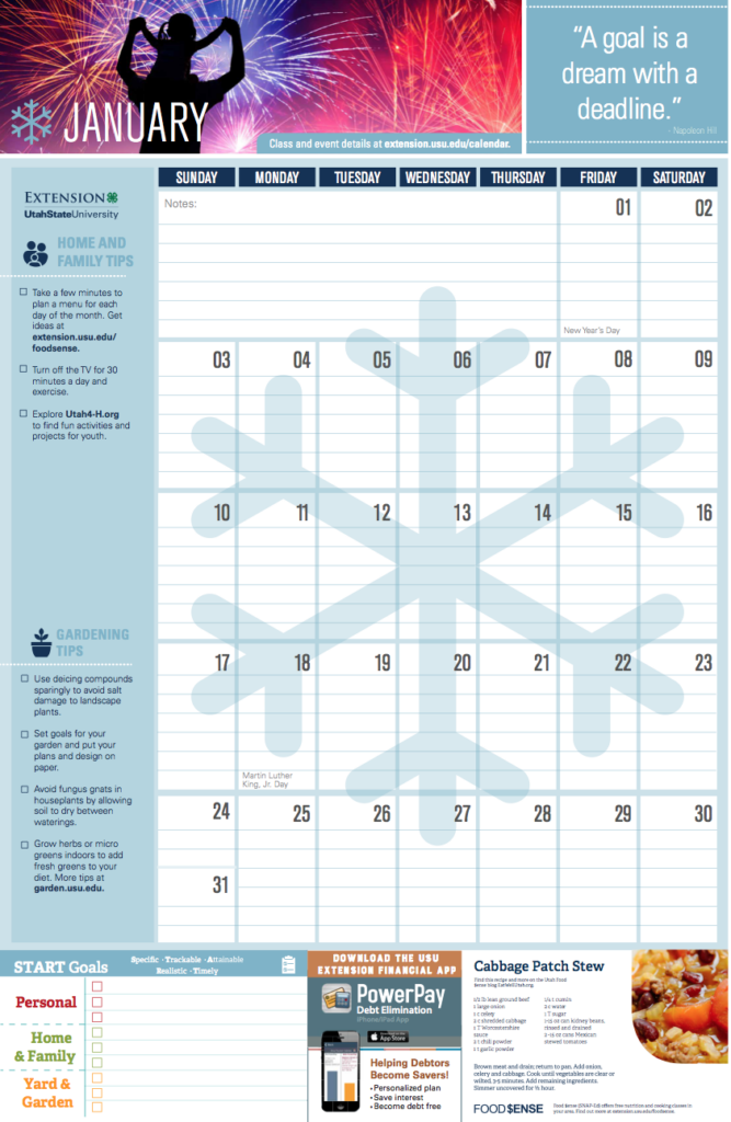 Utah State University Academic Calendar Customize And Print