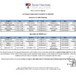 Xavier University Calendar Customize And Print