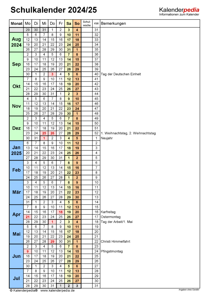 Zweijahreskalender 2023 Und 2024 Als Excelvorlagen Zum Ausdrucken 